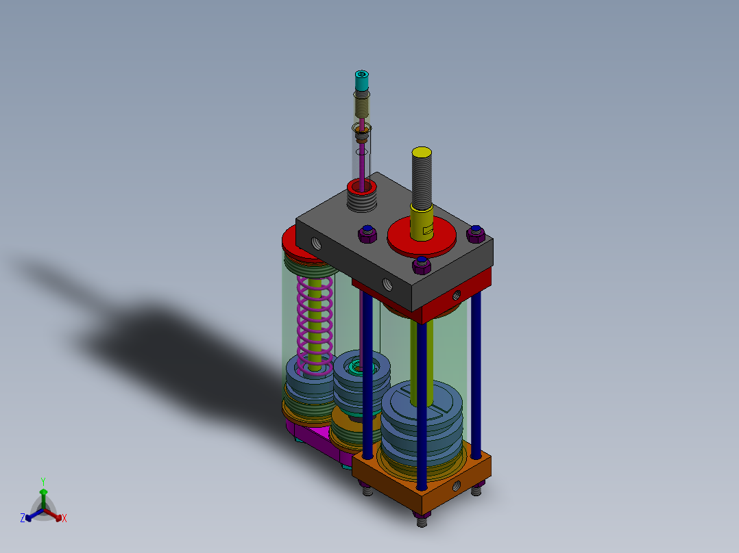 液压-气动缸50x14x78-5-35x12x84-mm-1.snapshot.1正等轴测图