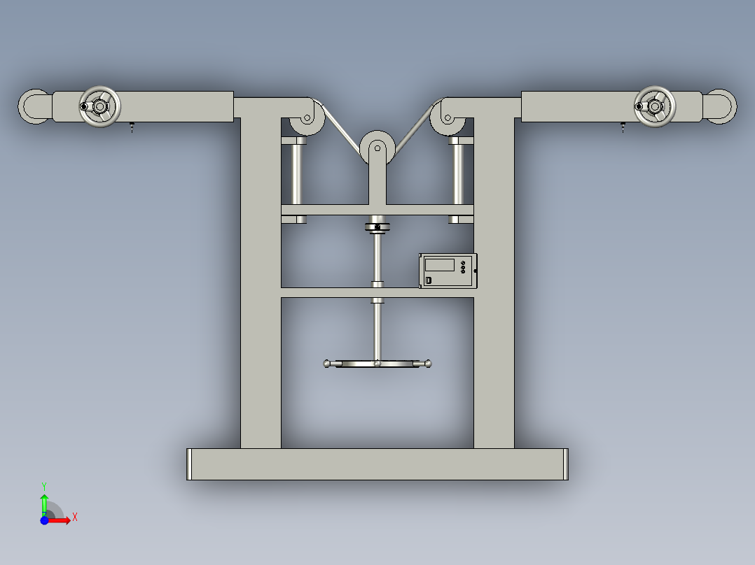 拉力测试机的夹具前视图