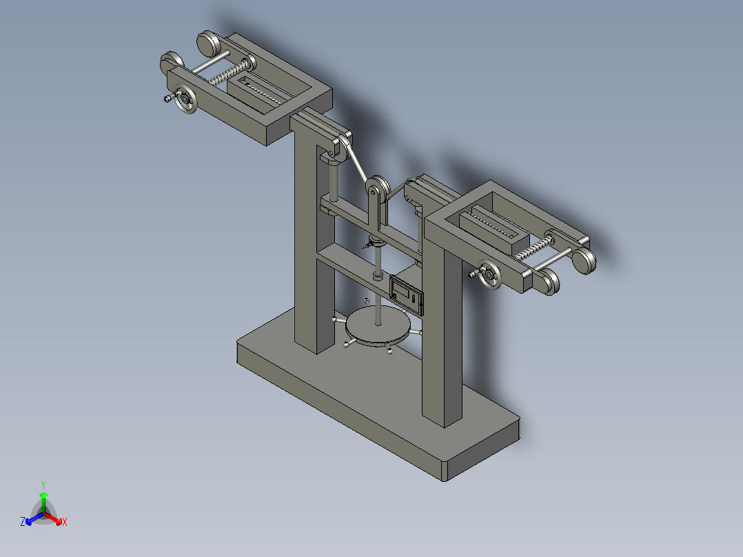 拉力测试机的夹具正等轴测图