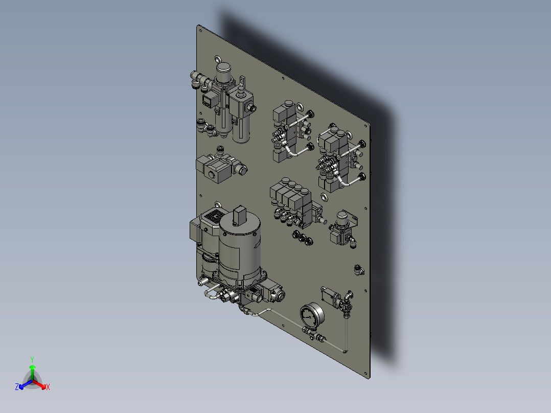 润滑气路组装图主视图