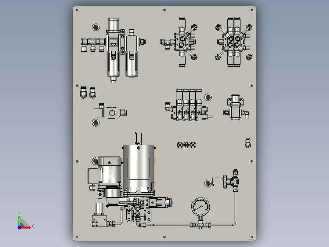 润滑气路组装图前视图