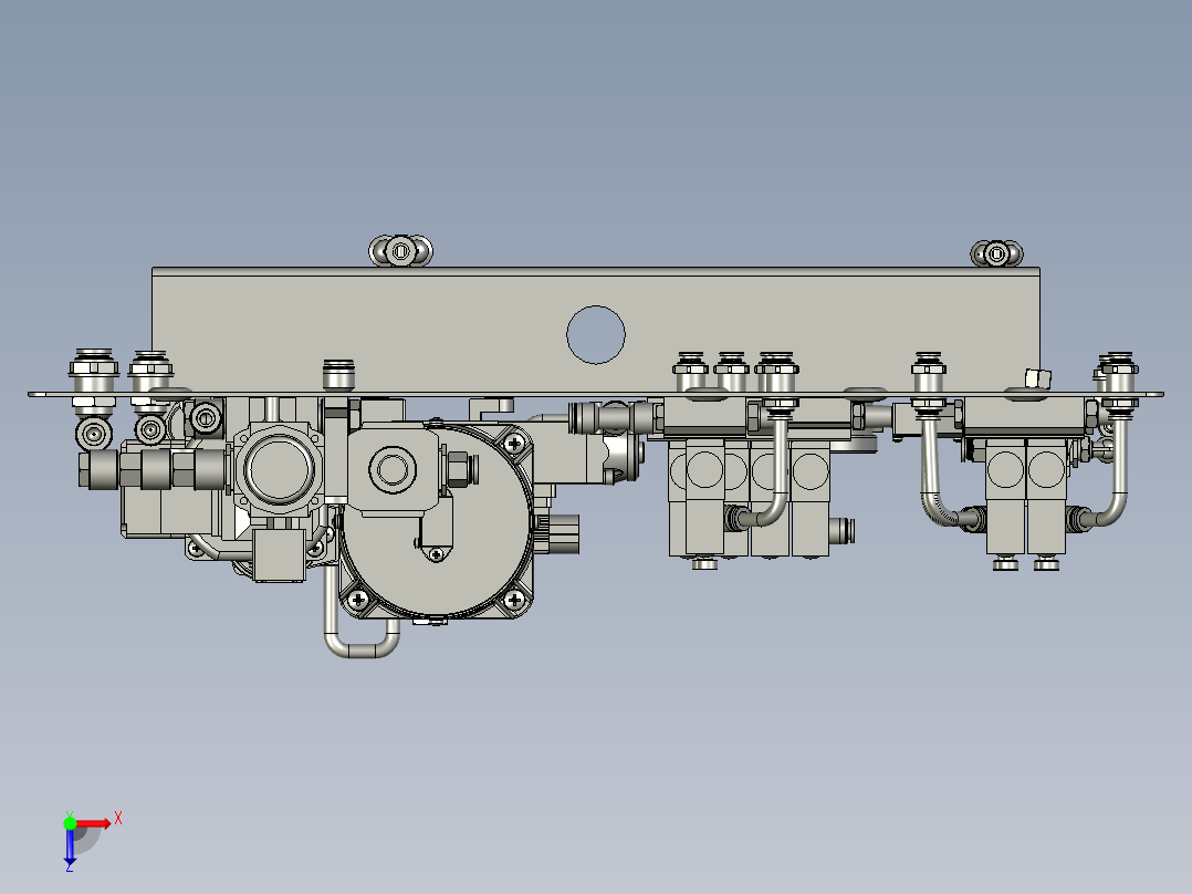 润滑气路组装图俯视图