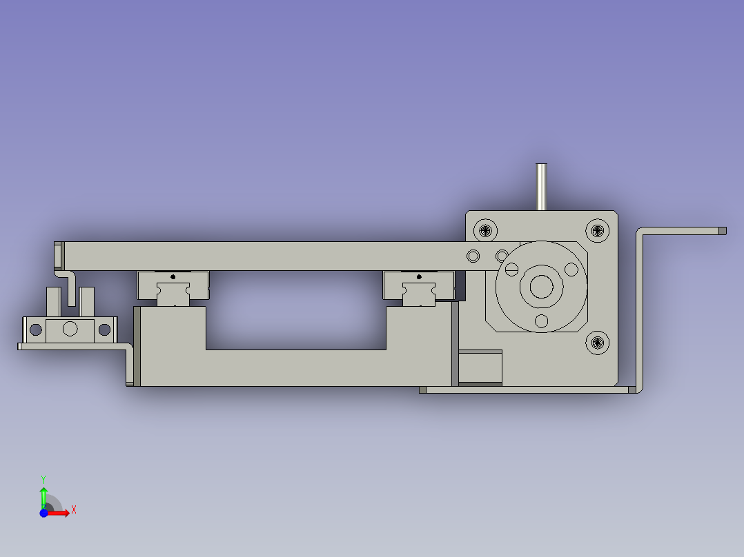 F01AE00021-D40000夹膜右旋转组件前视图