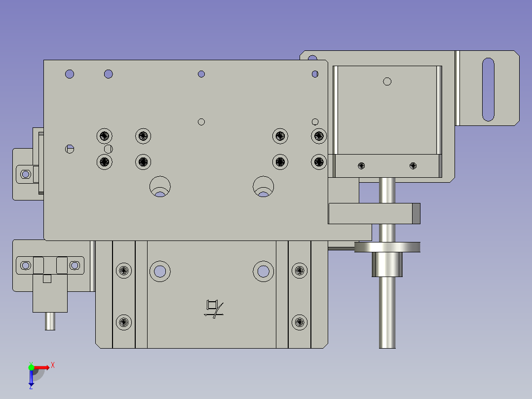 F01AE00021-D40000夹膜右旋转组件俯视图