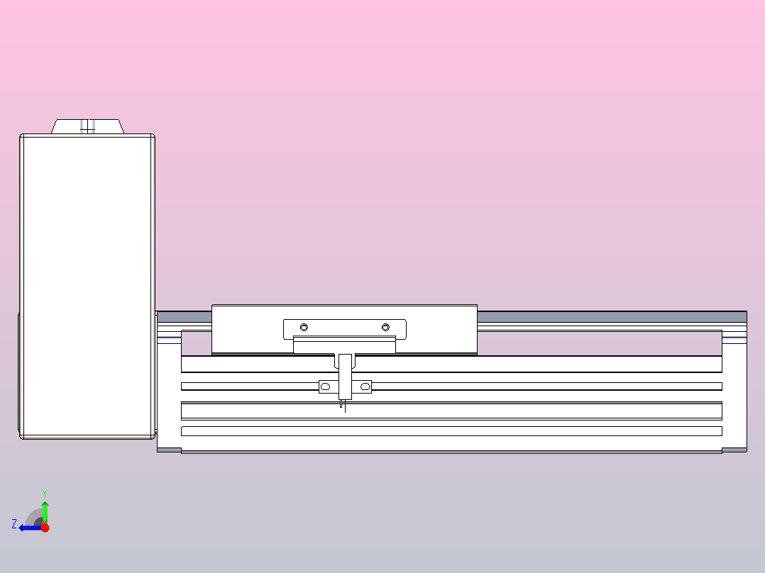 皮带直线轴半封闭可选导轨TPA-HNB-120D-110-L50-RU-C-P40-N3右视图