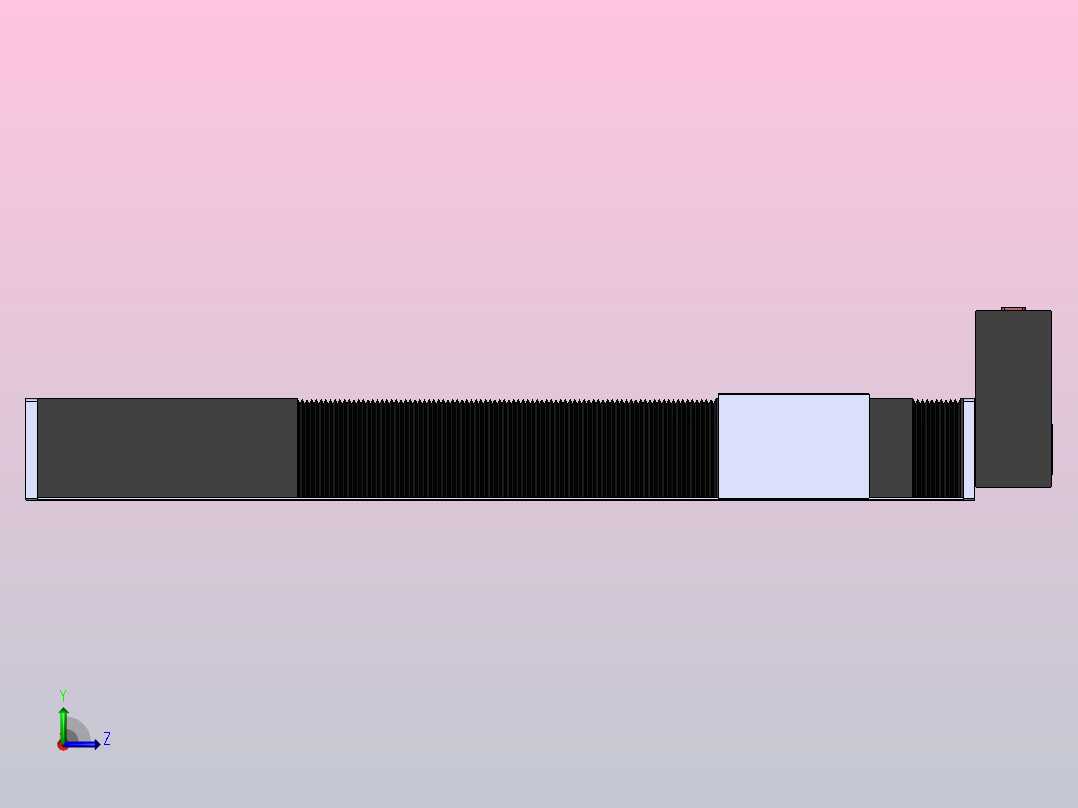 直线模组DMBF135-RUCR（电机右上折）[DMBF135-L45S500-DT400-A2U-RUCR]左视图