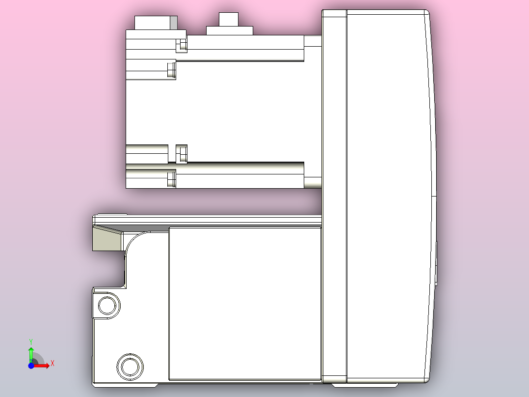 皮带直线轴双滑块型TPA-GCBS-120-P70-L50-RU-M20-N3前视图