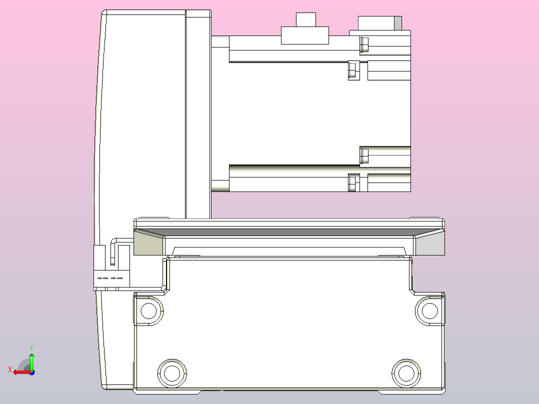 皮带直线轴双滑块型TPA-GCBS-120-P70-L50-RU-M20-N3后视图