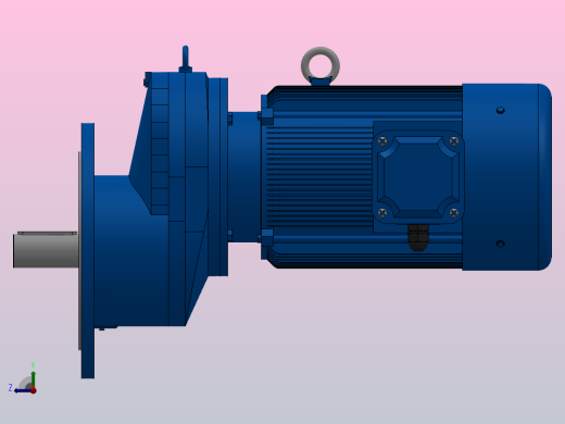 RXF107法兰轴伸式安装斜齿轮减速机RX107-Y11-4P-160M-M1-0°-Φ450右视缩略图