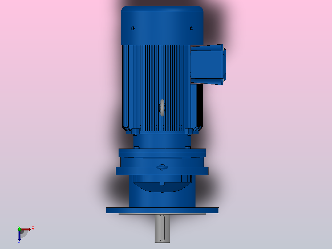 RXF107法兰轴伸式安装斜齿轮减速机RX107-Y11-4P-160M-M1-0°-Φ450俯视图