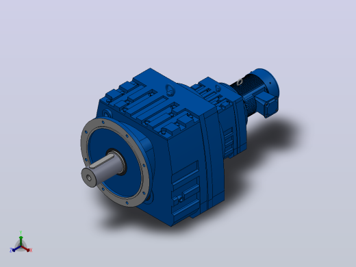 RF167R97法兰轴伸式组合型斜齿轮减速机RF167R97-Y2.2-4P-100-M1-0°-Φ550