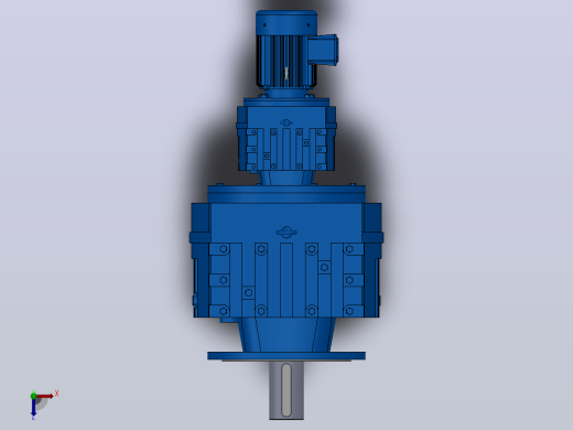 RF167R97法兰轴伸式组合型斜齿轮减速机RF167R97-Y2.2-4P-100-M1-0°-Φ550俯视缩略图
