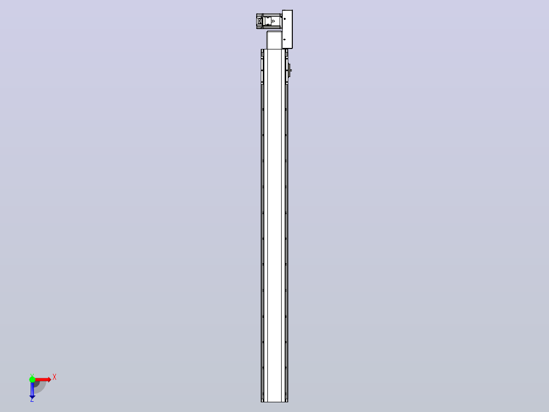 皮带直线轴半封闭可选导轨TPA-HNB-105D-90-L1150-ML-C-P20-N3俯视图
