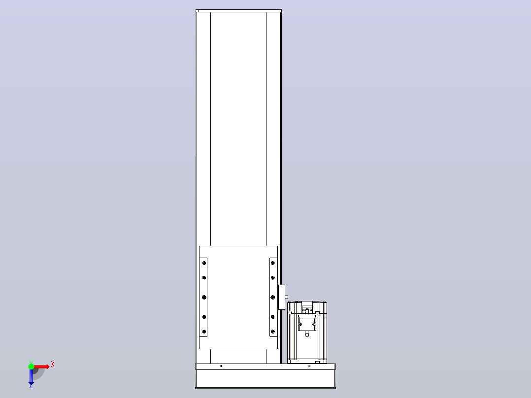 滚珠丝杠直线轴带导轨全封闭TPA-HCR-175D-2510C-L450-MR-Y-P75-N3俯视图