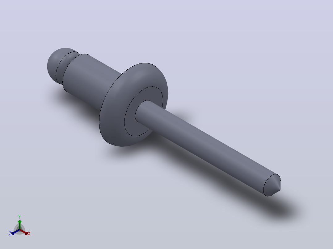 多套GBT12615_1-GBT12618_6抽芯铆钉3D模型Solidworks设计主视图