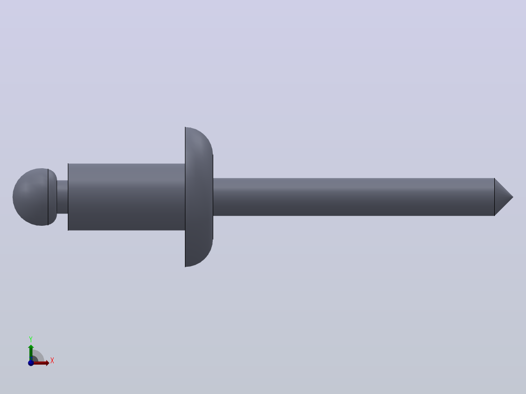 多套GBT12615_1-GBT12618_6抽芯铆钉3D模型Solidworks设计前视图