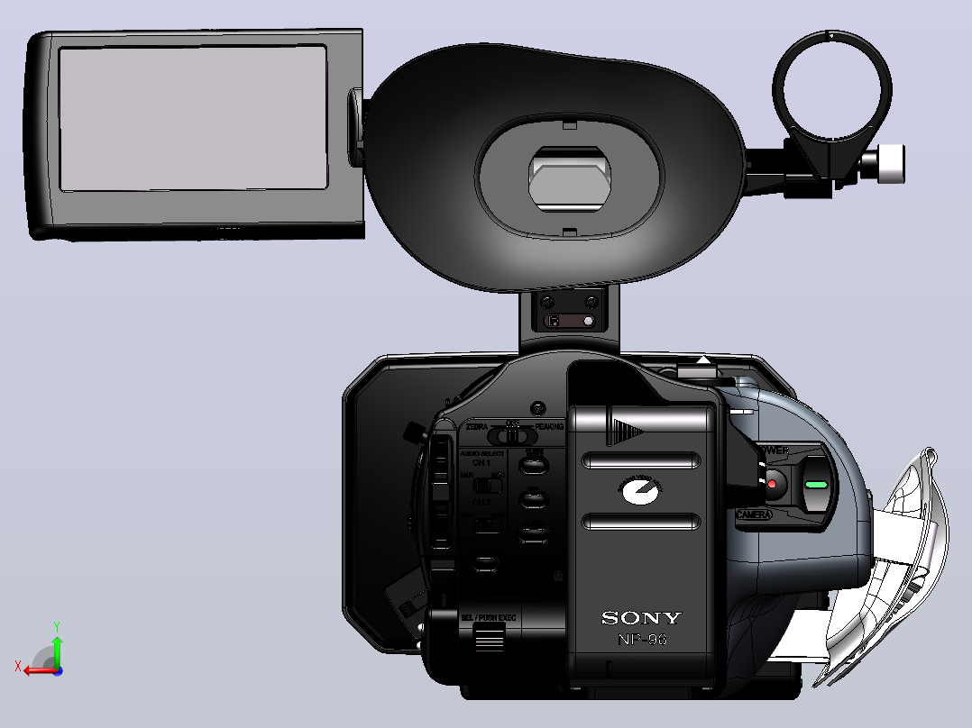 索尼Sony hvr z1u hi-def高清摄像机后视图