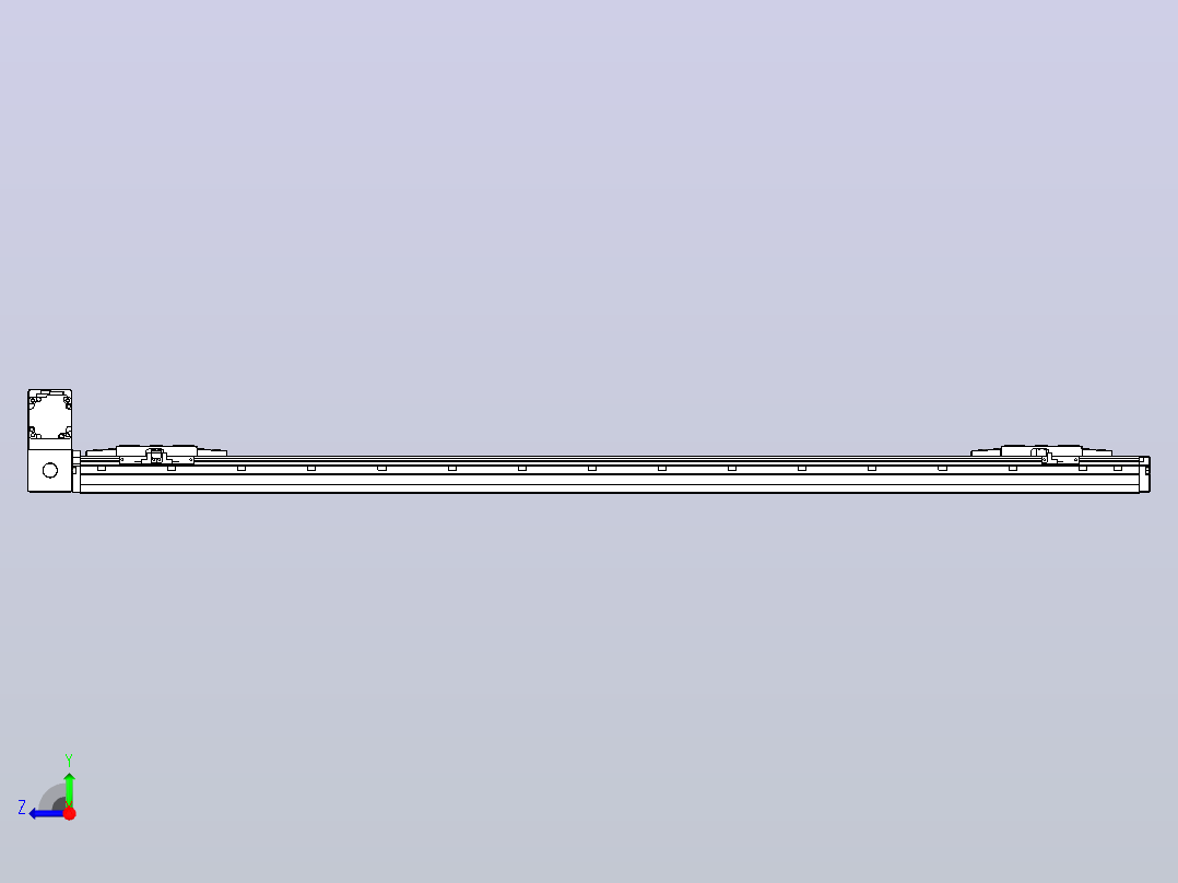 皮带直线轴双滑块型TPA-GCBS-120-P70-L525-LU-M20-N3右视图