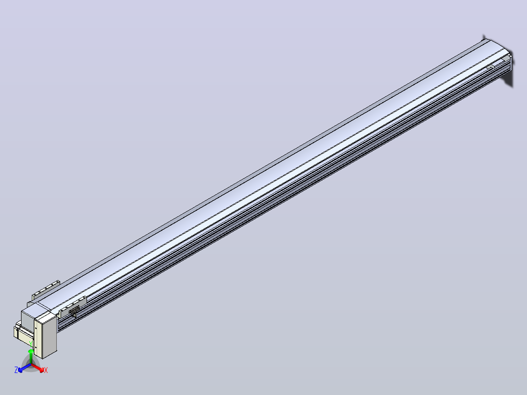 皮带直线轴半封闭可选导轨TPA-HNB-175D-140-L2450-RP-Y-P75-N3主视图