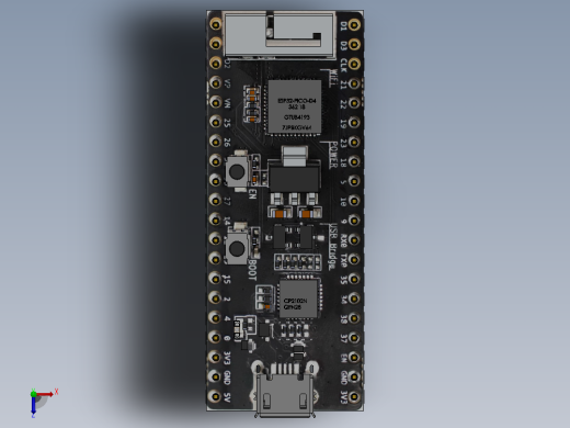 ESP32是一款低成本微控制器俯视缩略图