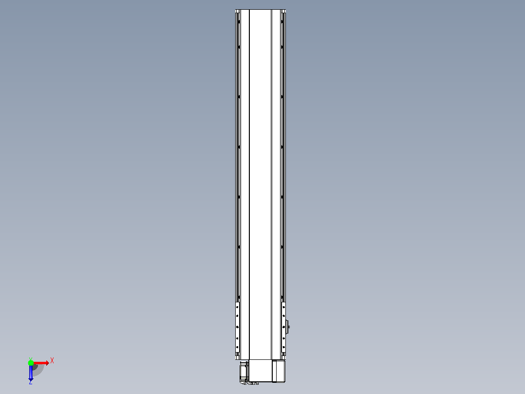 皮带直线轴半封闭可选导轨TPA-HNB-202D-140-L1050-RP-C-P75-N3俯视图