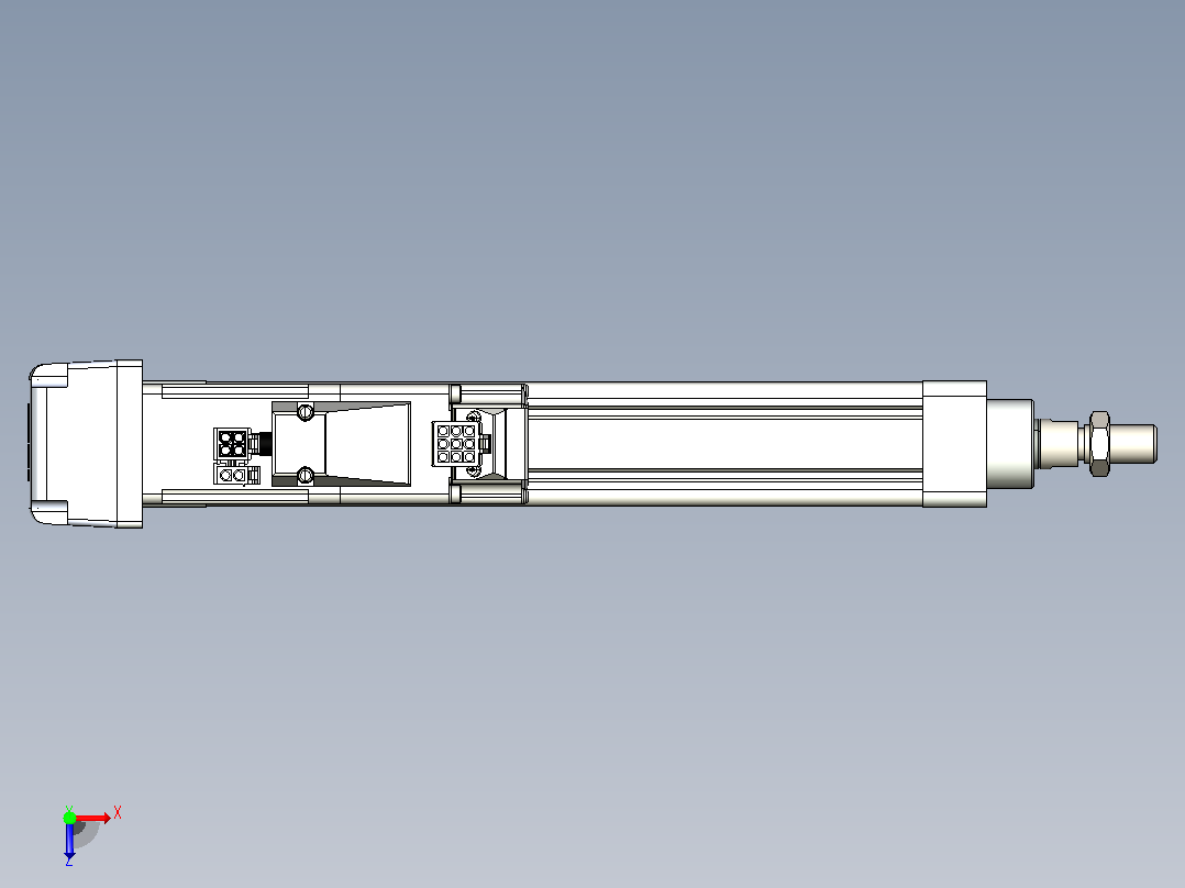 轻载电动缸TPA-ESR25-1002C-L150-MR-W-P10-C3俯视图