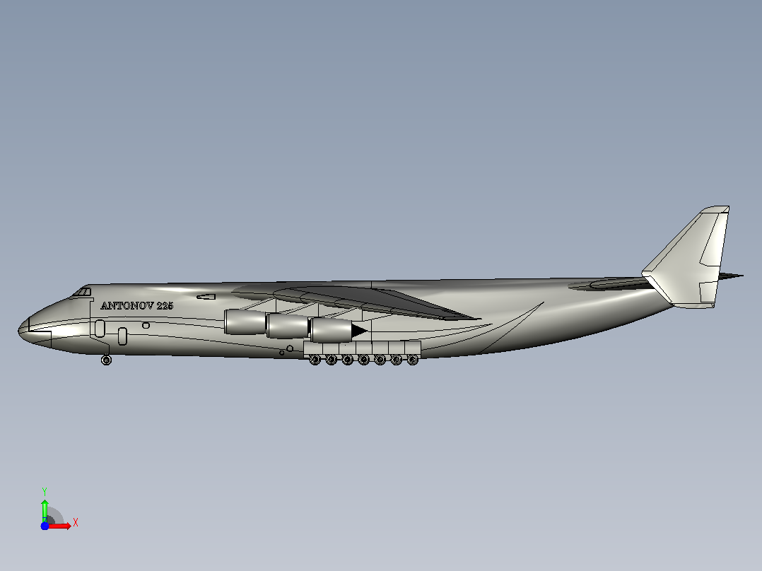 AN-225 安-225运输机简易模型前视图