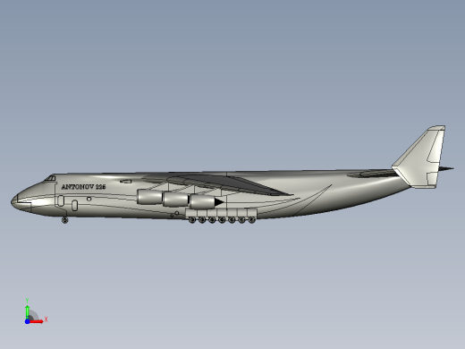 AN-225 安-225运输机简易模型前视缩略图