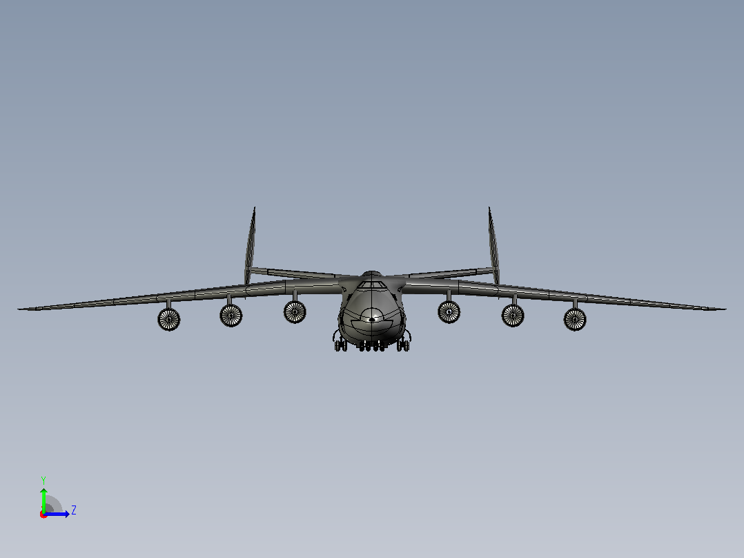 AN-225 安-225运输机简易模型左视图