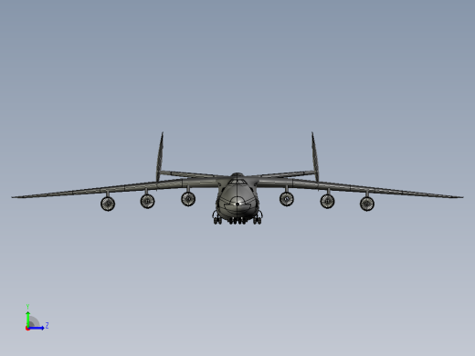 AN-225 安-225运输机简易模型左视缩略图