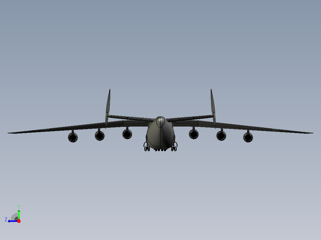 AN-225 安-225运输机简易模型右视图