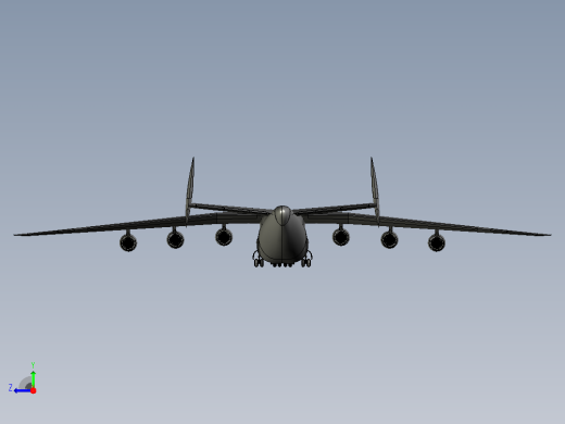 AN-225 安-225运输机简易模型右视缩略图