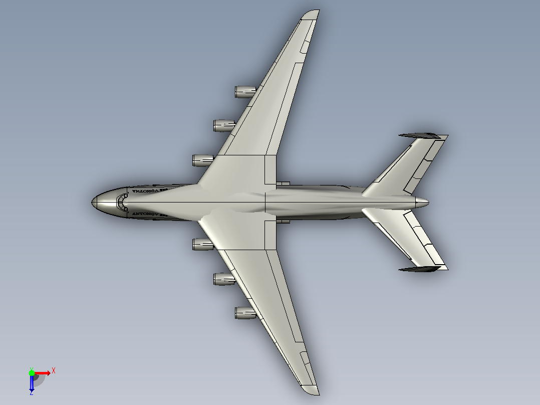 AN-225 安-225运输机简易模型俯视图