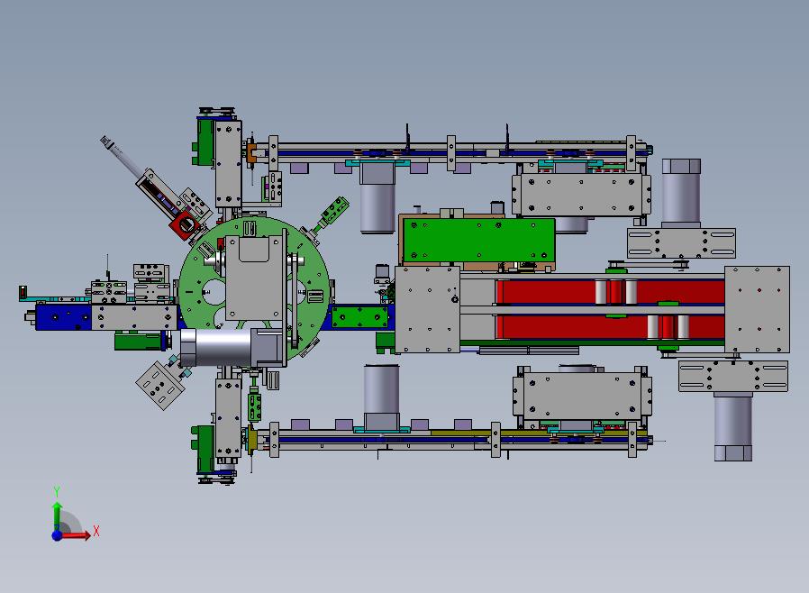 转盘组装线、转盘式自动组装生产线 前视图