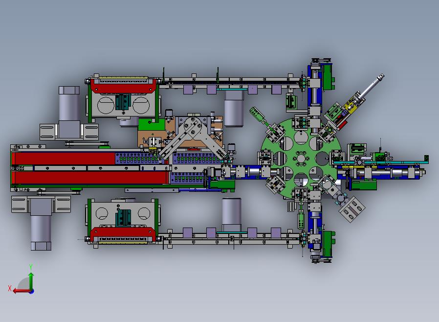 转盘组装线、转盘式自动组装生产线 后视图