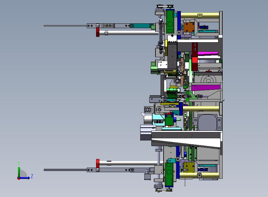 转盘组装线、转盘式自动组装生产线 左视图