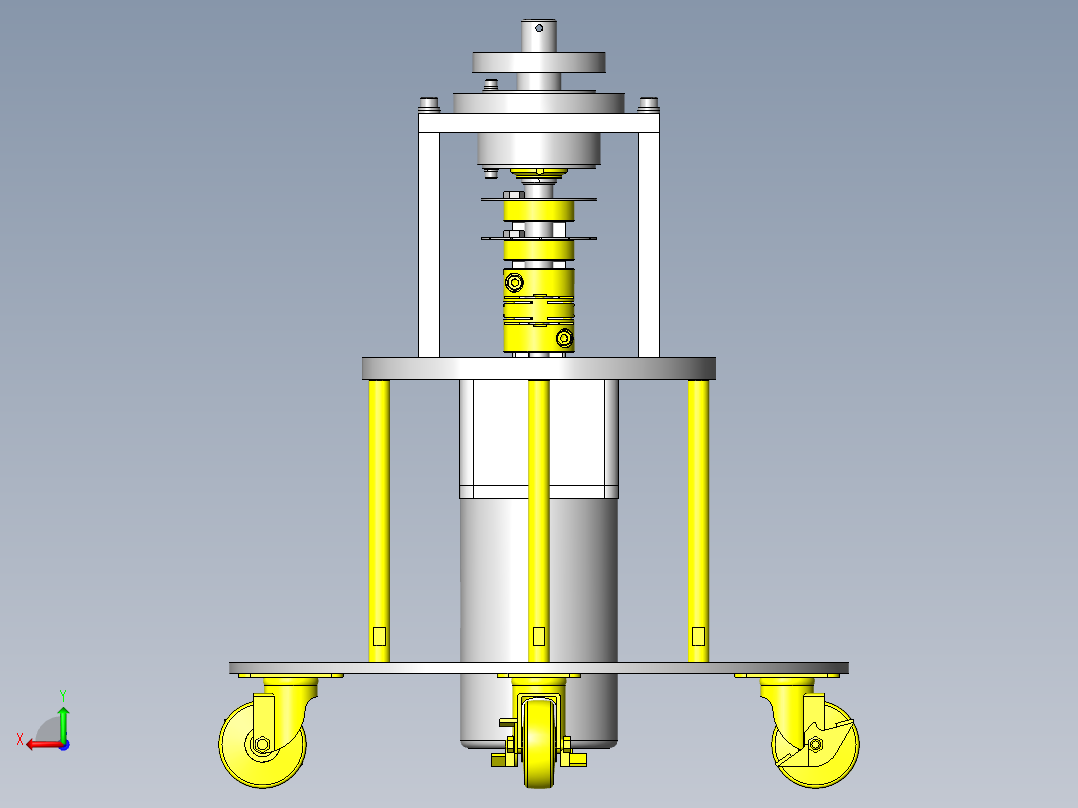 轻量储料器转台后视图