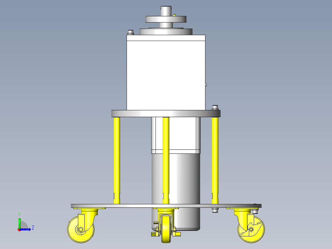 轻量储料器转台左视图