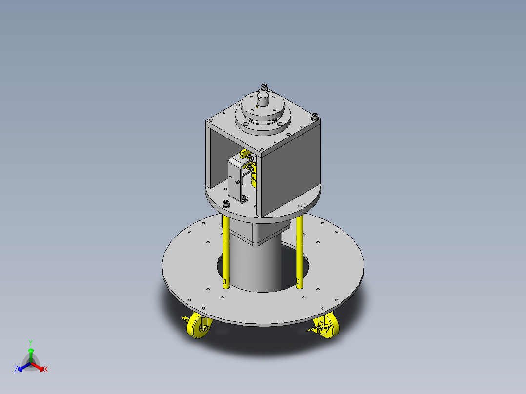 轻量储料器转台正等轴测图