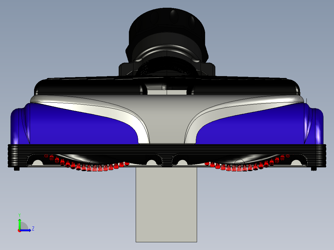 VAC动力头附件3D模型左视图