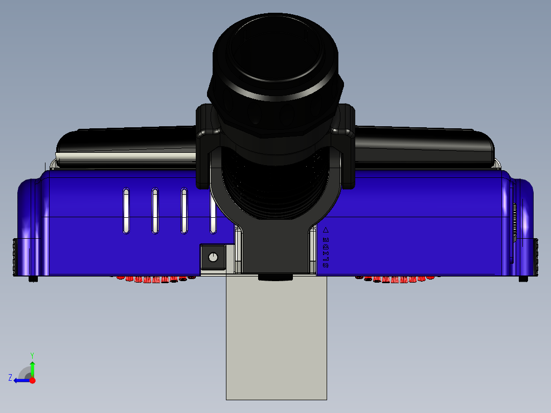 VAC动力头附件3D模型右视图