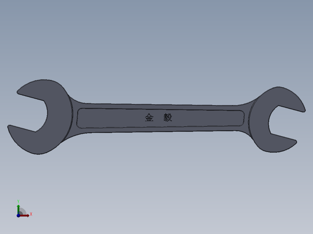 双头呆扳手前视图