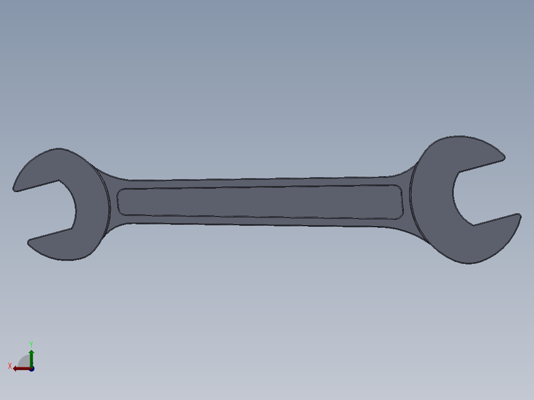 双头呆扳手后视图