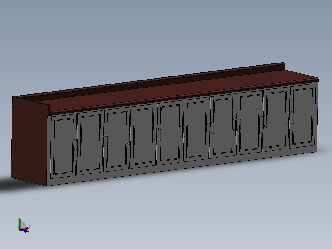 SolidWorks柜台的橱柜