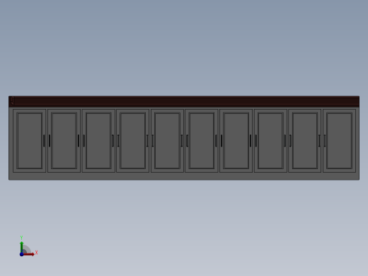 SolidWorks柜台的橱柜前视缩略图