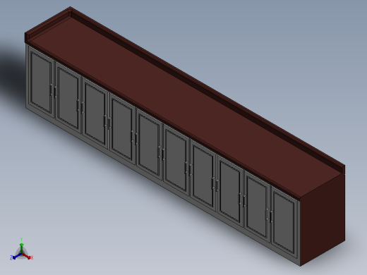 SolidWorks柜台的橱柜正等轴测缩略图