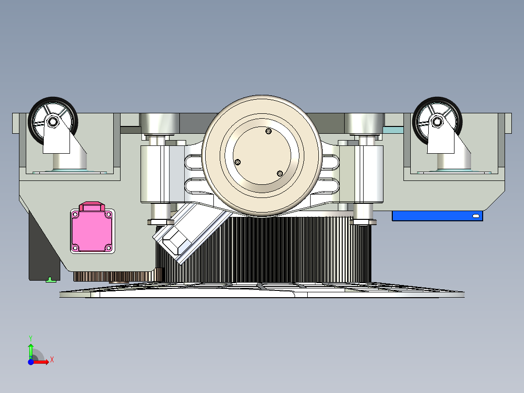 B9_顶升旋转AGV（）前视图