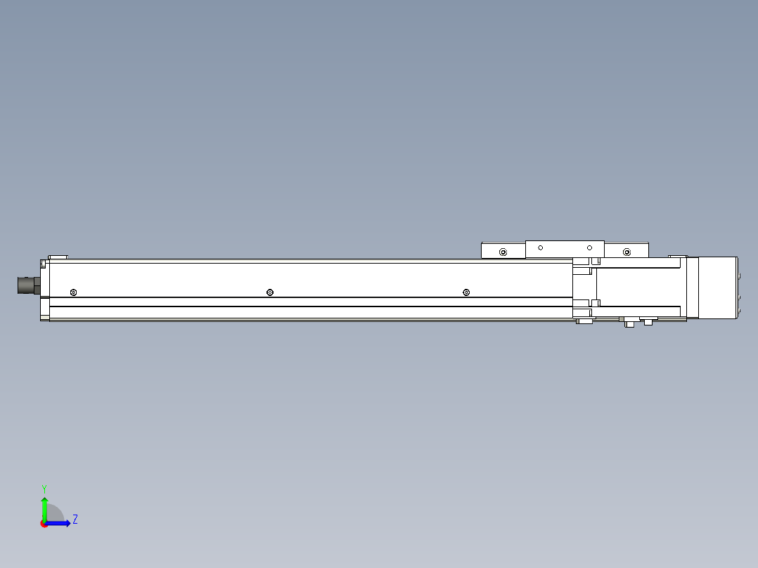 Toyo东佑达直线模组-ECH12-400-BR-200W+煞車左视图