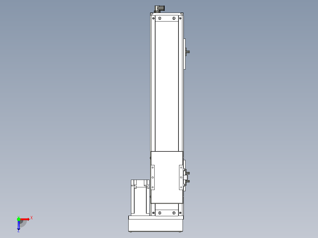 Toyo东佑达直线模组-ECH12-400-BR-200W+煞車俯视图