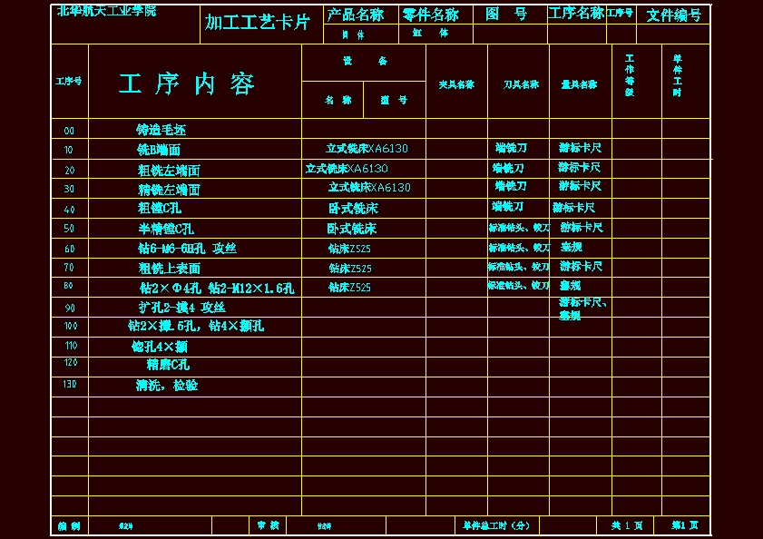 缸体加工工艺及夹具设计【8CAD图+说明书】